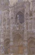 Claude Monet Rouen Cathedral in Overcast Weather France oil painting artist